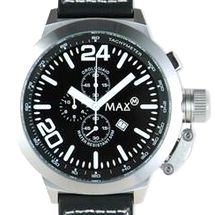 【送料無料】 MAX XL WATCHES(マックスエックスエルウォッチ) レザーベルト腕時計 55ミリ 5-MAX361 ブラックフェイス