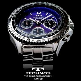 【送料無料】 TECHNOS テクノス パイロット・クロノグラフ 限定モデル メンズ 腕時計 T4162SN